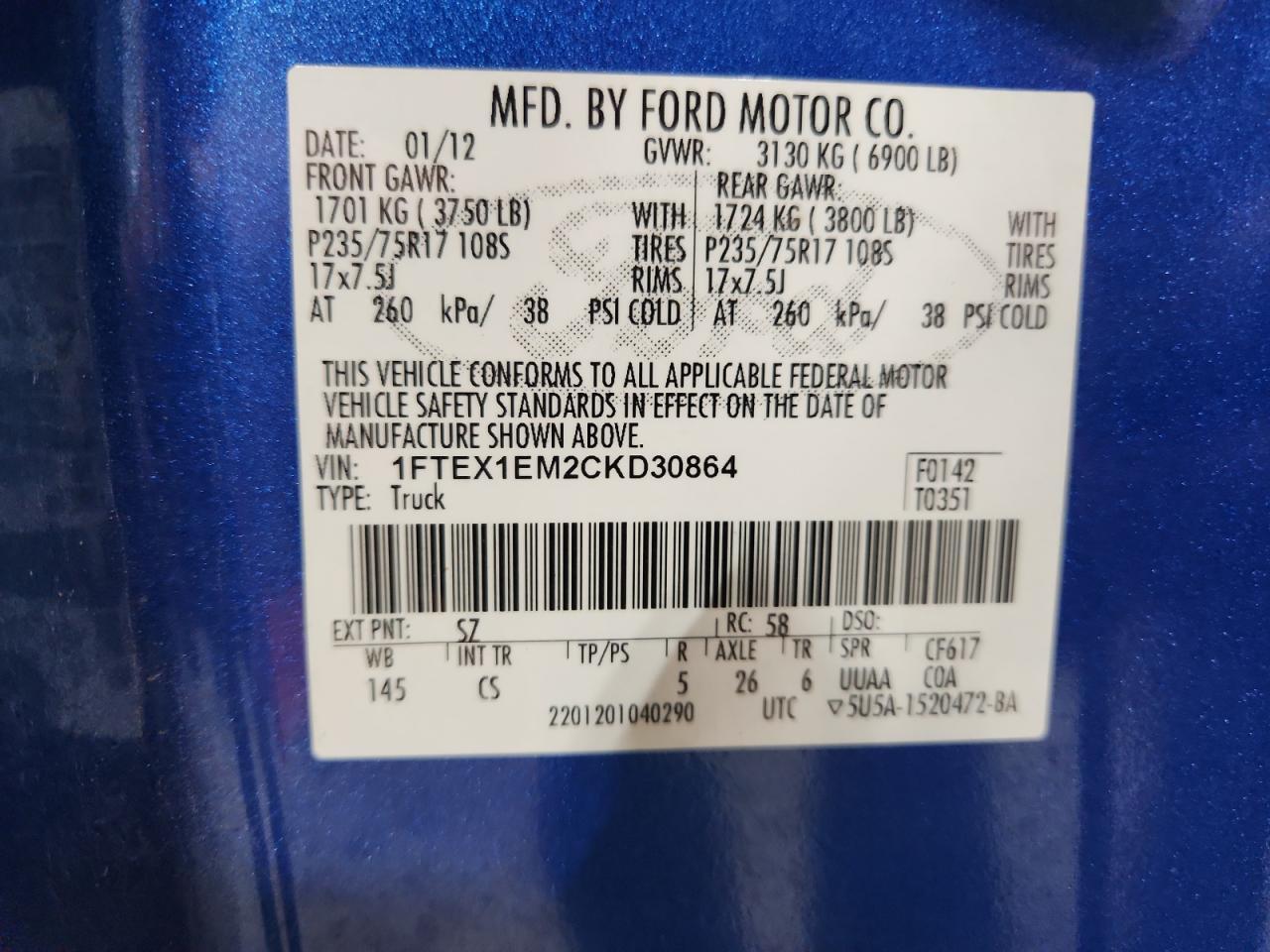 2012 FORD F-150