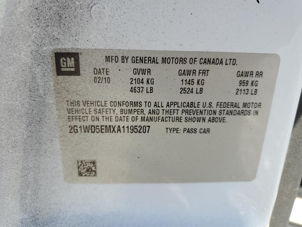 2010 CHEVROLET IMPALA