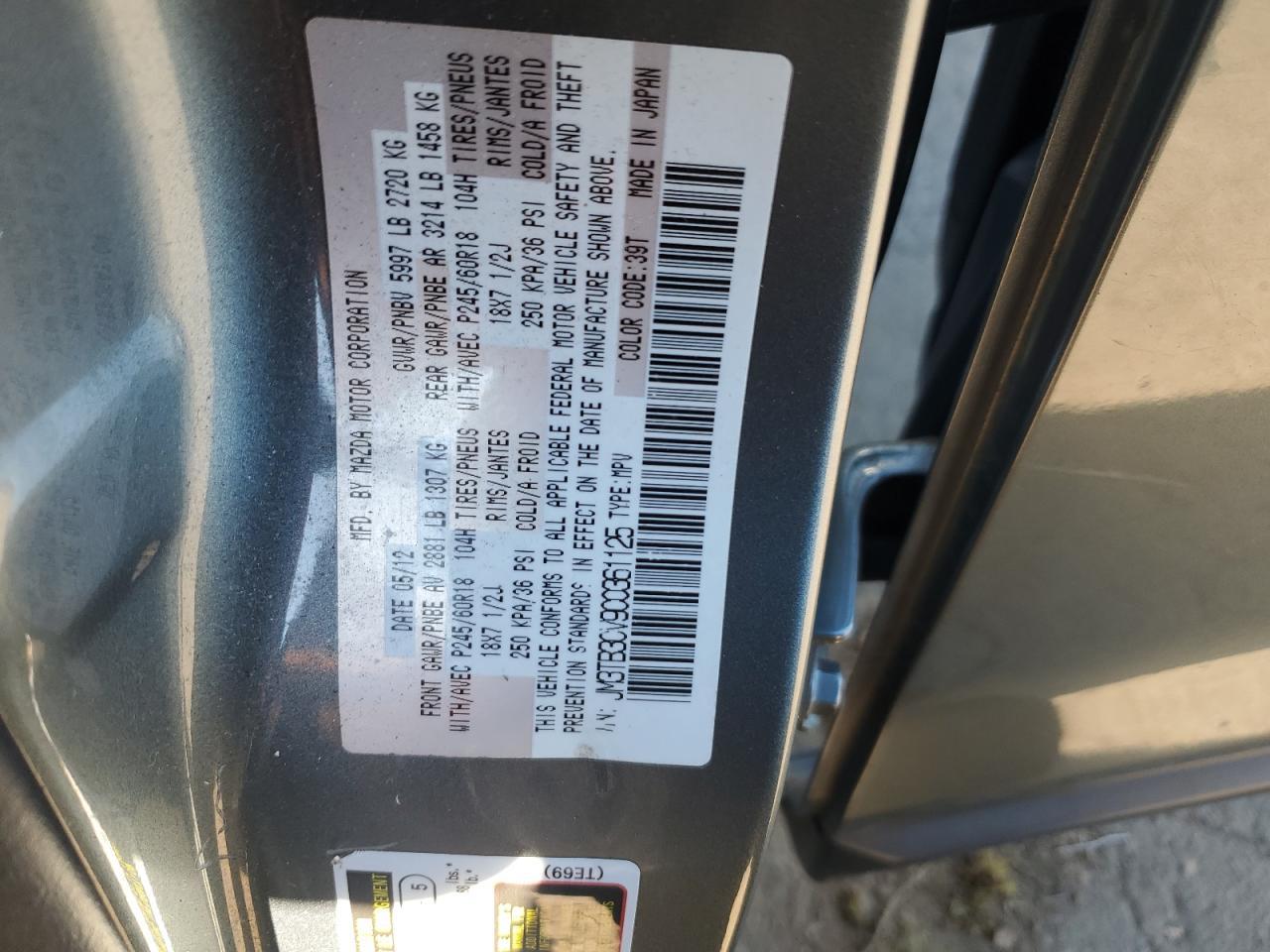 2012 MAZDA CX-9