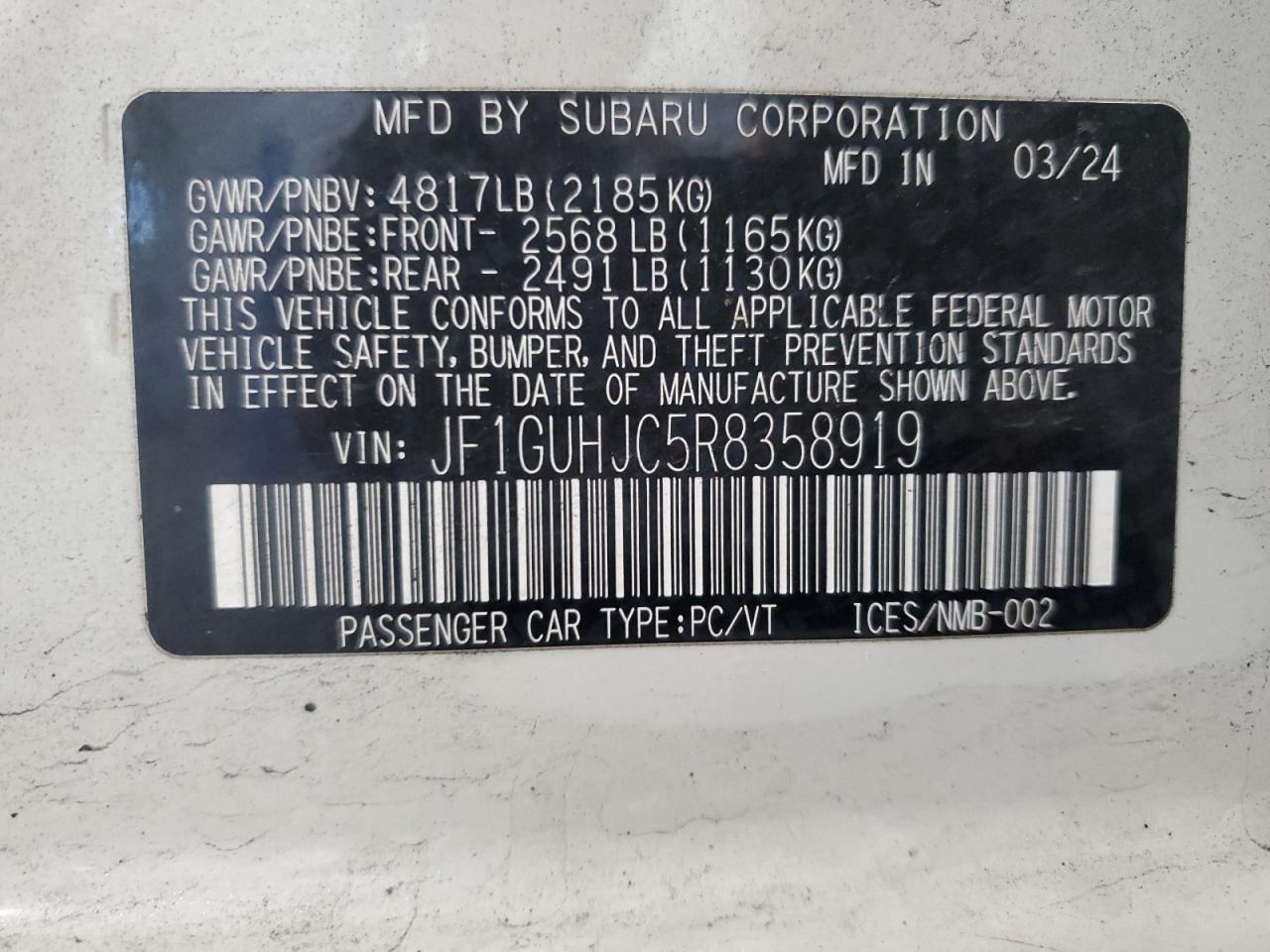 2024 SUBARU IMPREZA