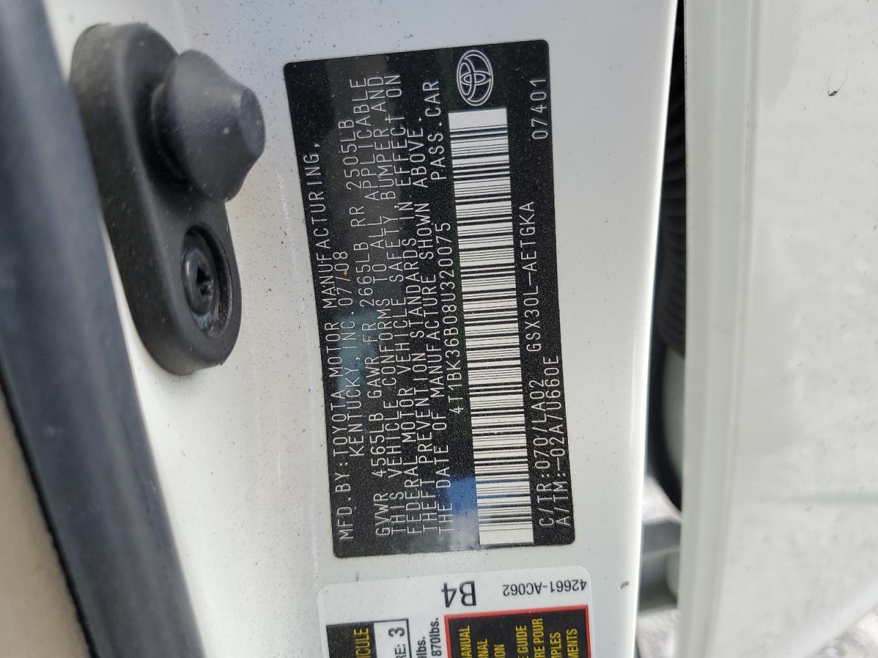 2008 TOYOTA Avalon