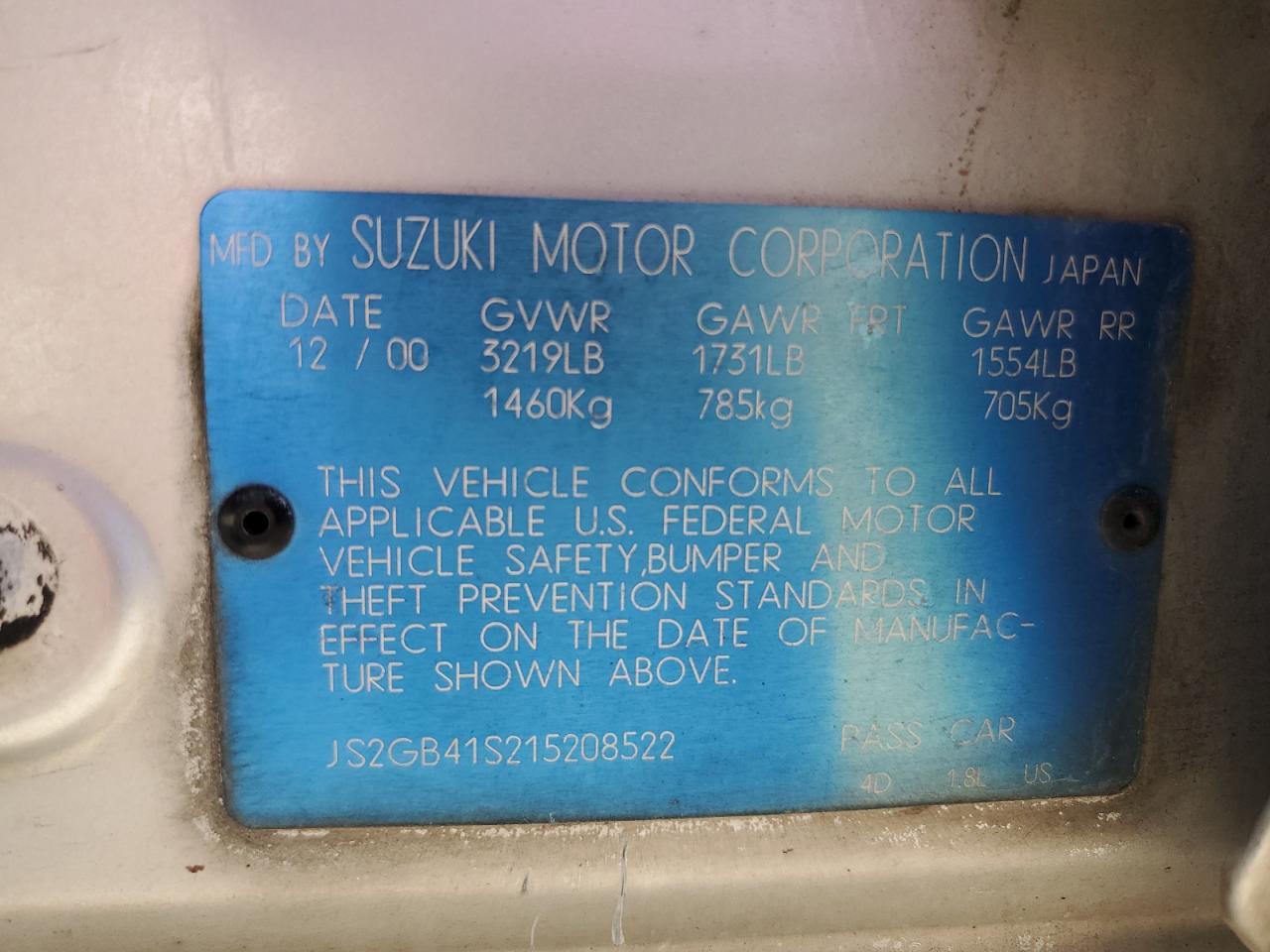 2001 SUZUKI Esteem