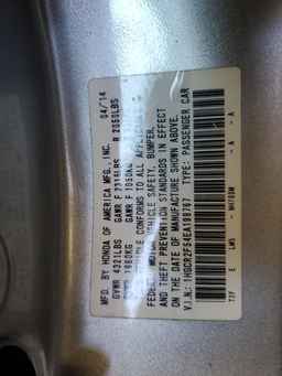 2014 HONDA ACCORD