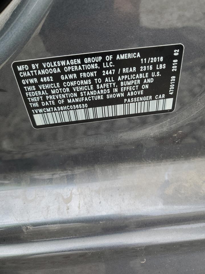2017 VOLKSWAGEN Passat