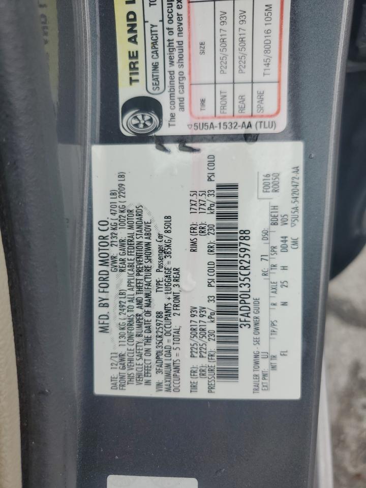2012 FORD FUSION