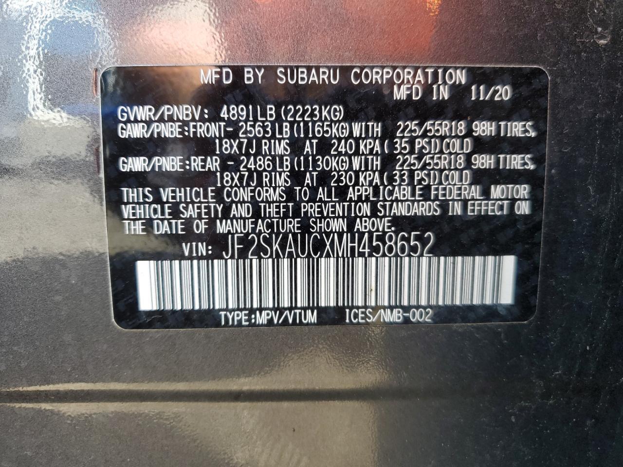 2021 SUBARU FORESTER