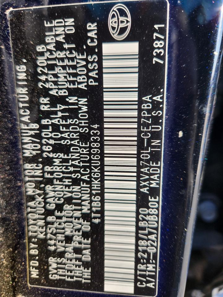 2019 TOYOTA CAMRY