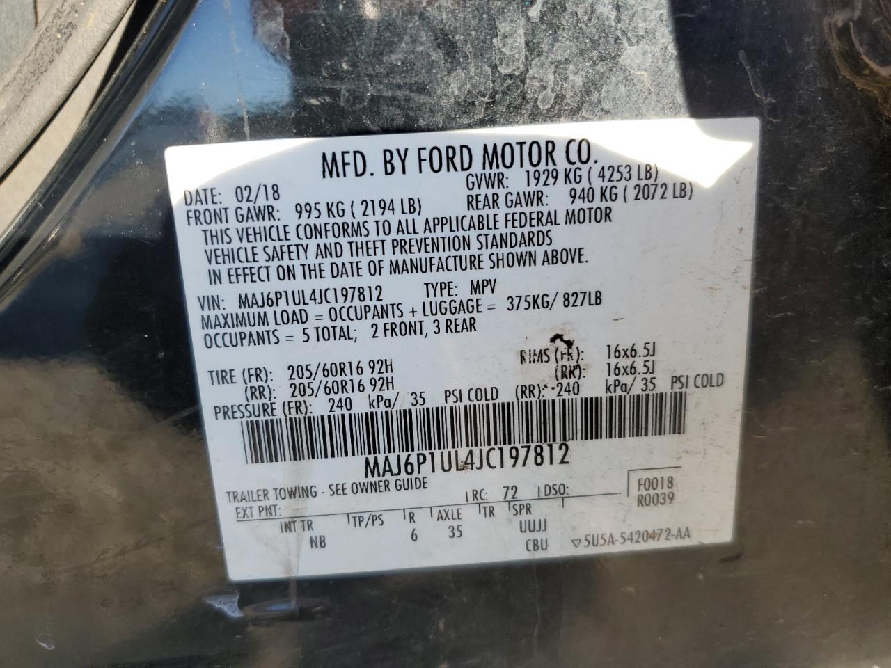 2018 FORD EcoSport