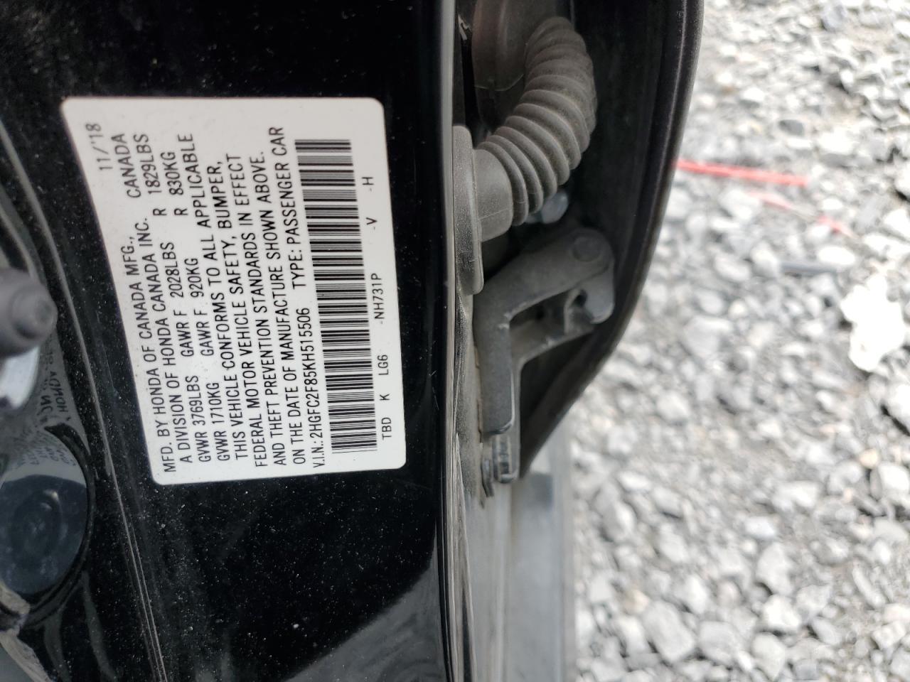 2019 HONDA CIVIC