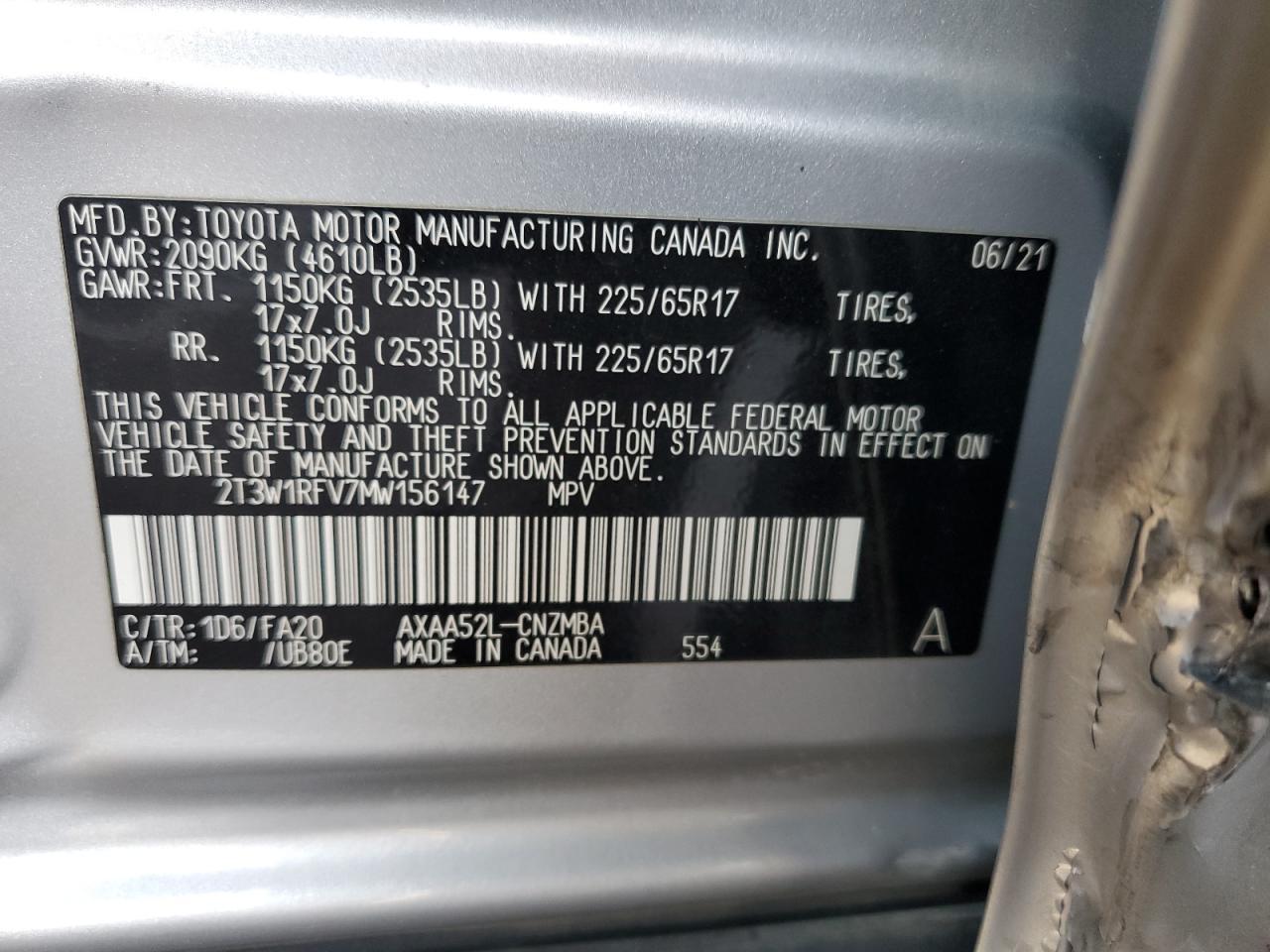 2021 TOYOTA RAV4
