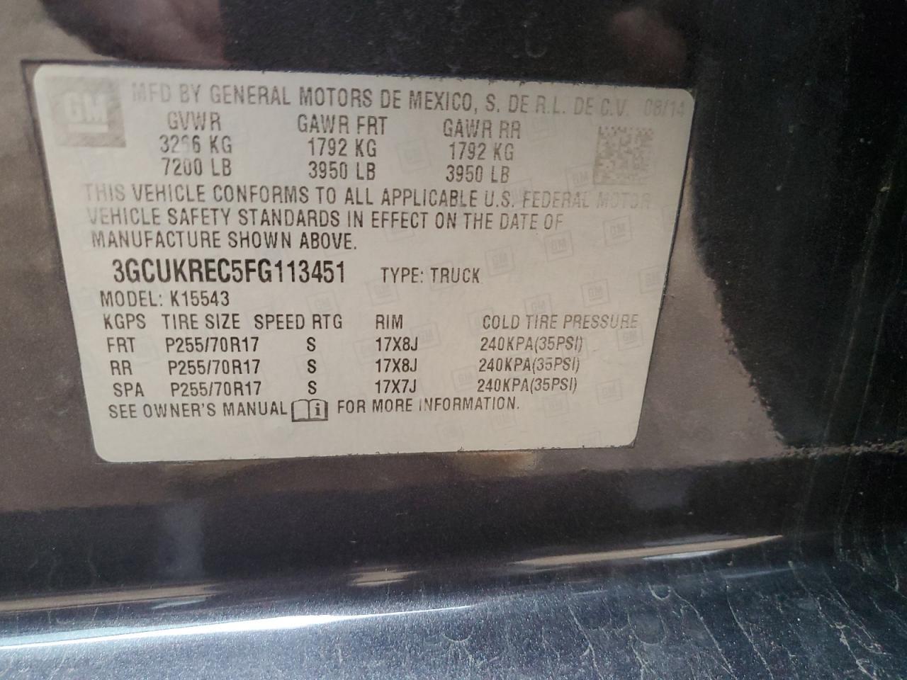 2015 CHEVROLET Silverado