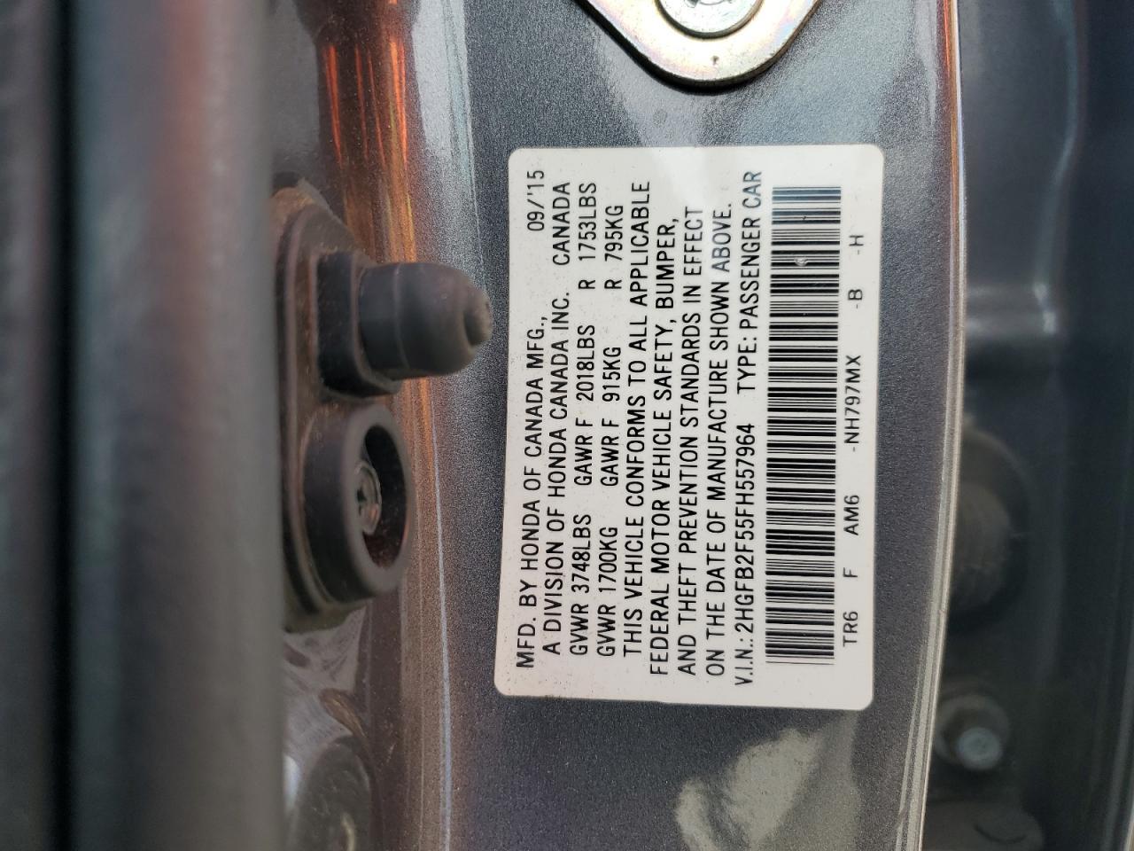 2015 HONDA CIVIC