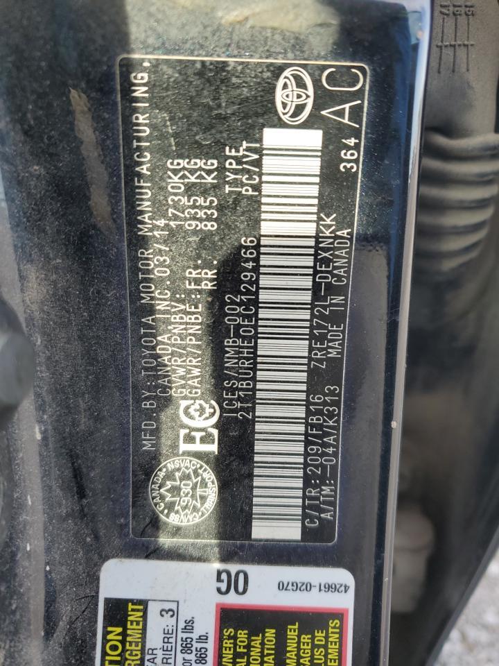 2014 TOYOTA COROLLA