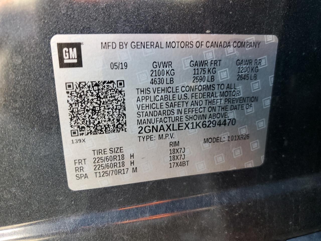 2019 CHEVROLET EQUINOX