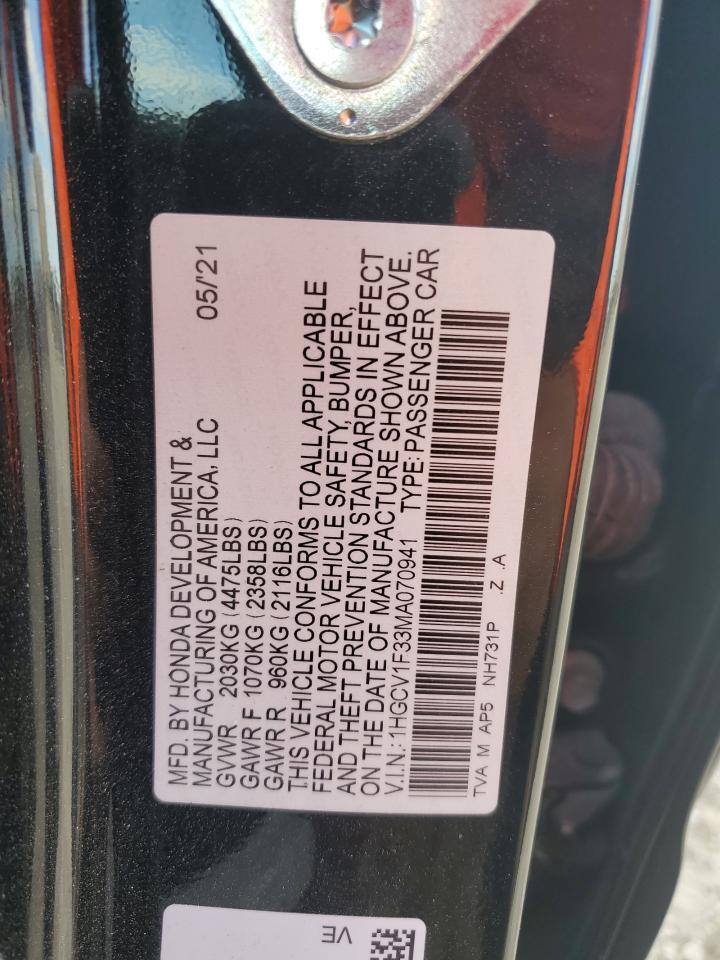 2021 HONDA ACCORD
