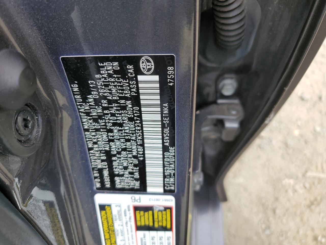 2014 TOYOTA CAMRY