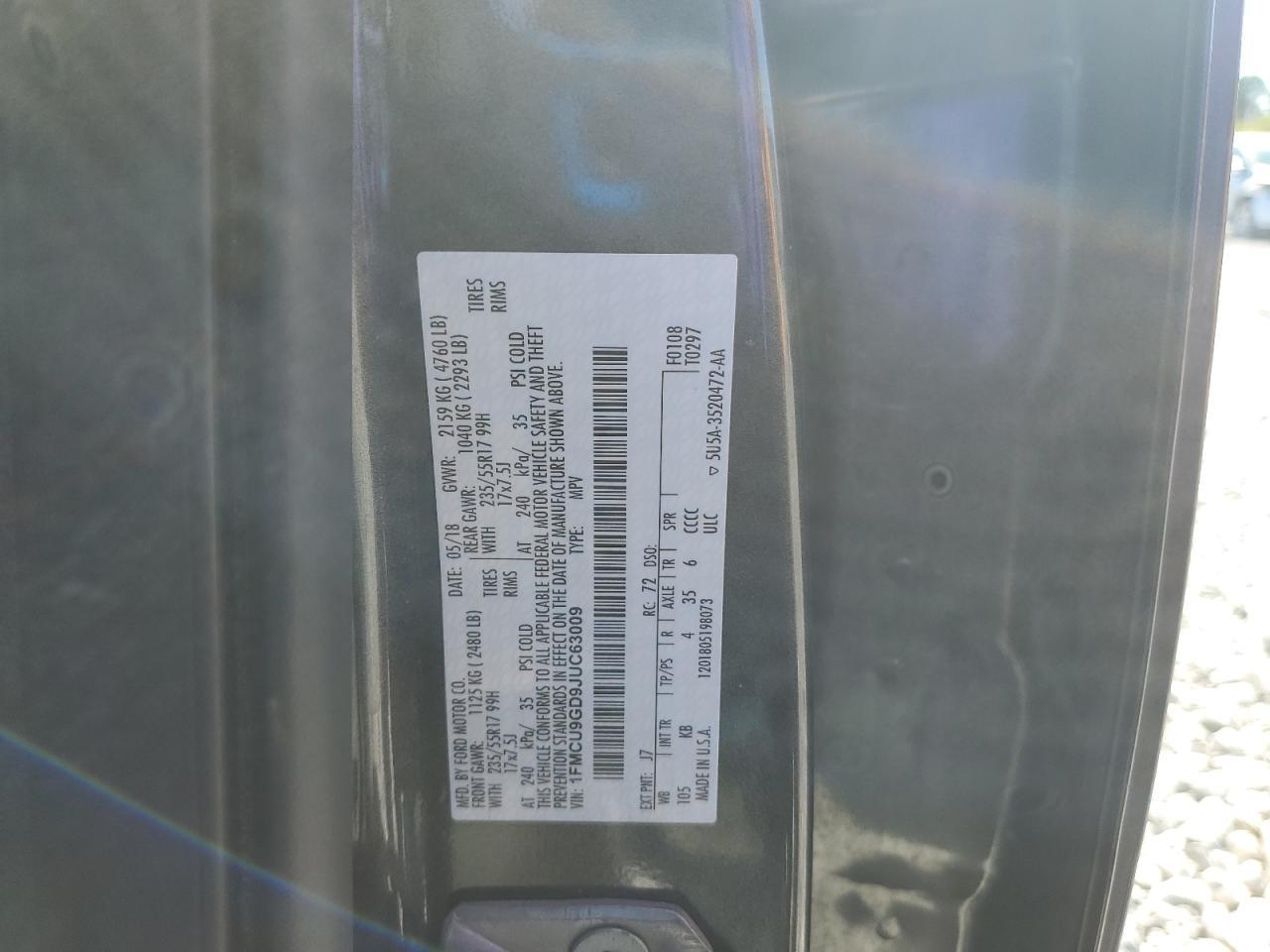 2018 FORD ESCAPE