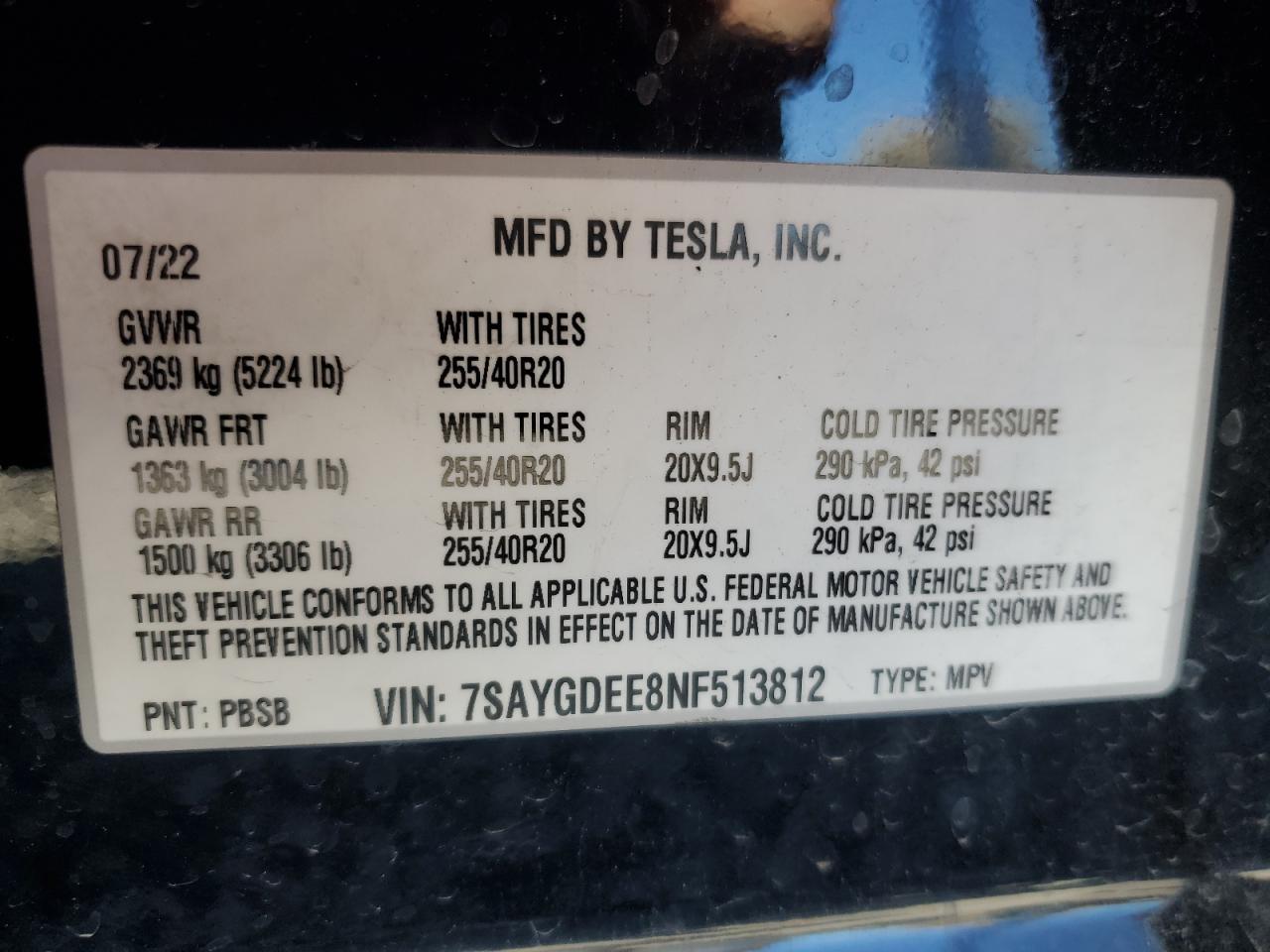 2022 TESLA MODEL Y