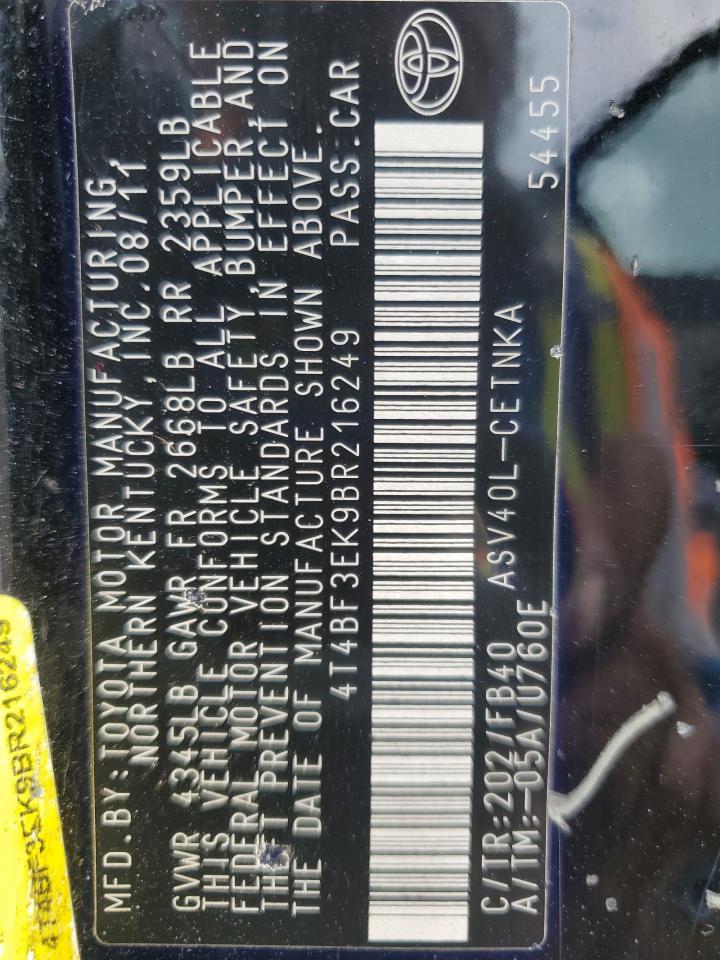 2011 TOYOTA CAMRY
