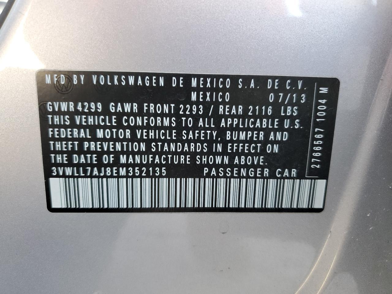 2014 VOLKSWAGEN JETTA
