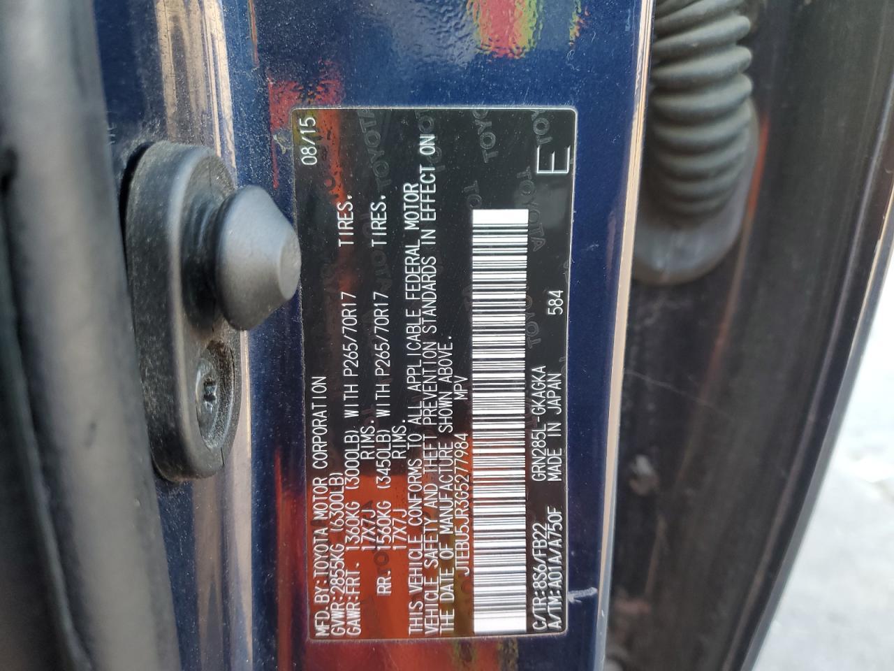 2016 TOYOTA 4Runner