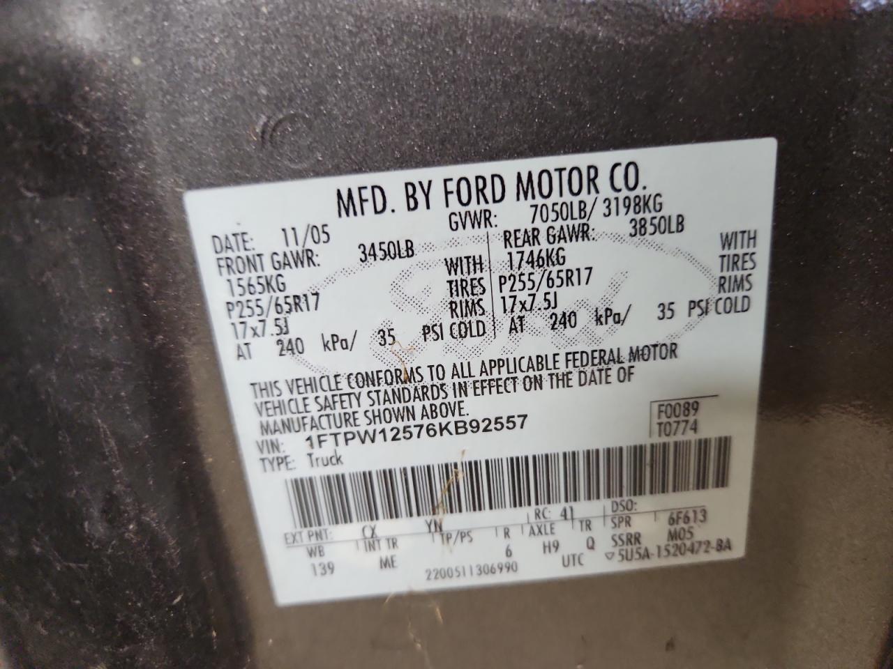2006 FORD F-150 Lightning