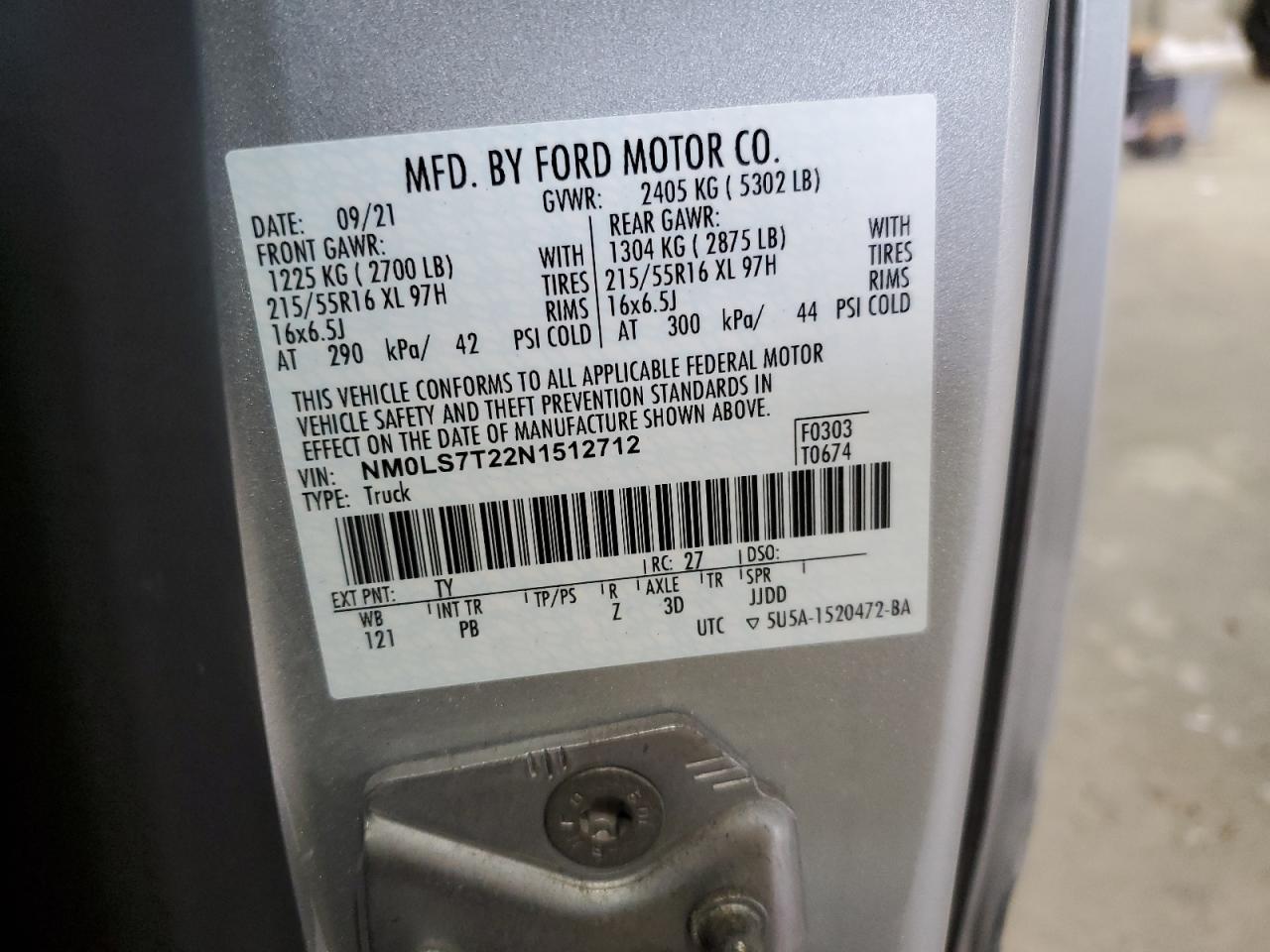 2022 FORD TRANSIT CONNECT