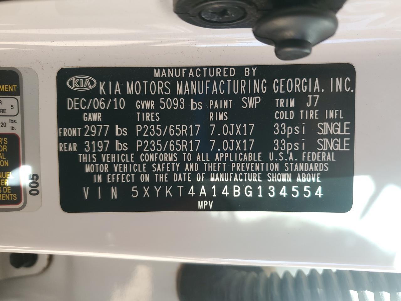 2011 KIA SORENTO