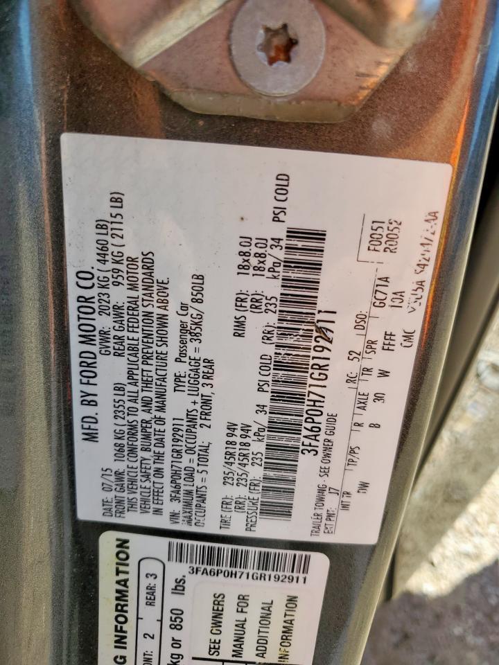 2016 FORD FUSION