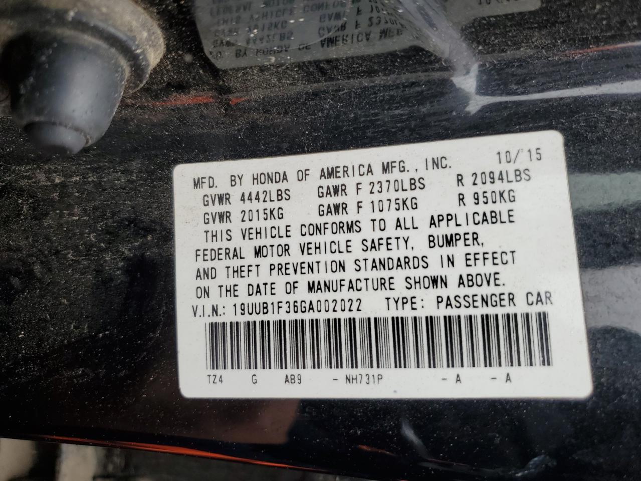2016 ACURA TLX