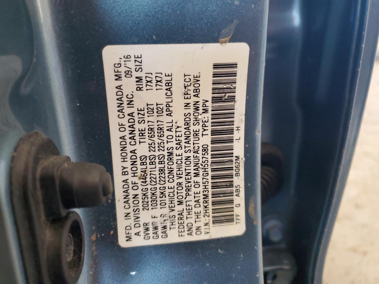 2016 HONDA CR-V