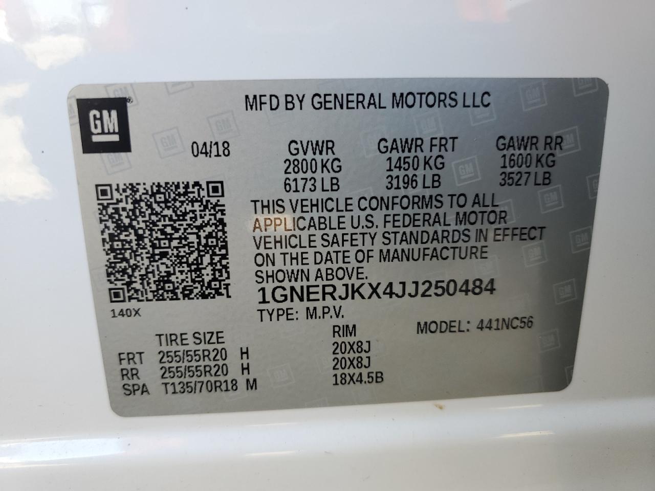 2018 CHEVROLET TRAVERSE