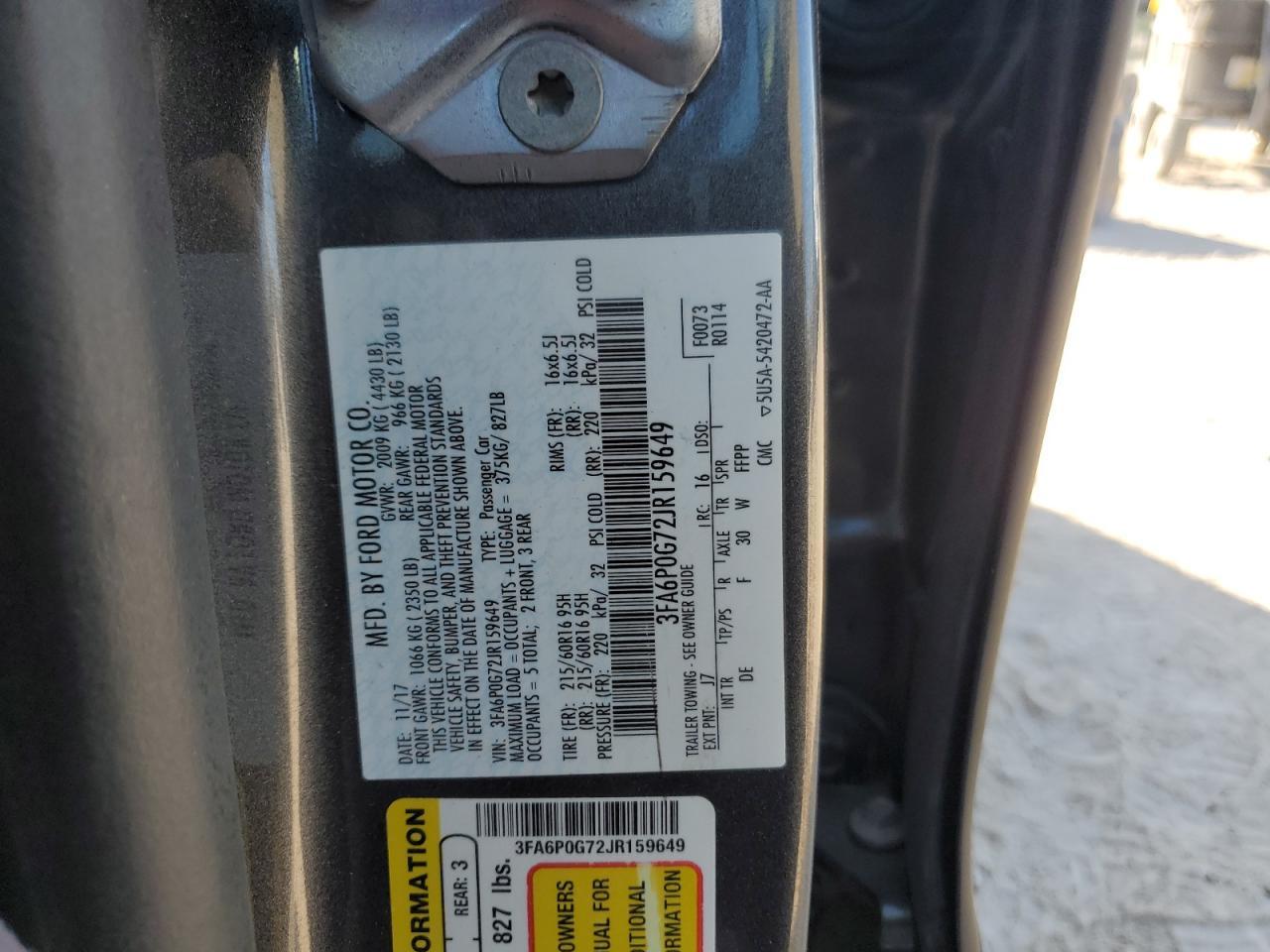 2018 FORD FUSION