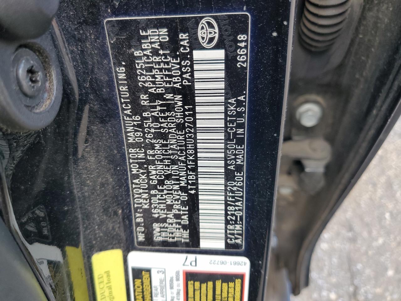 2017 TOYOTA CAMRY