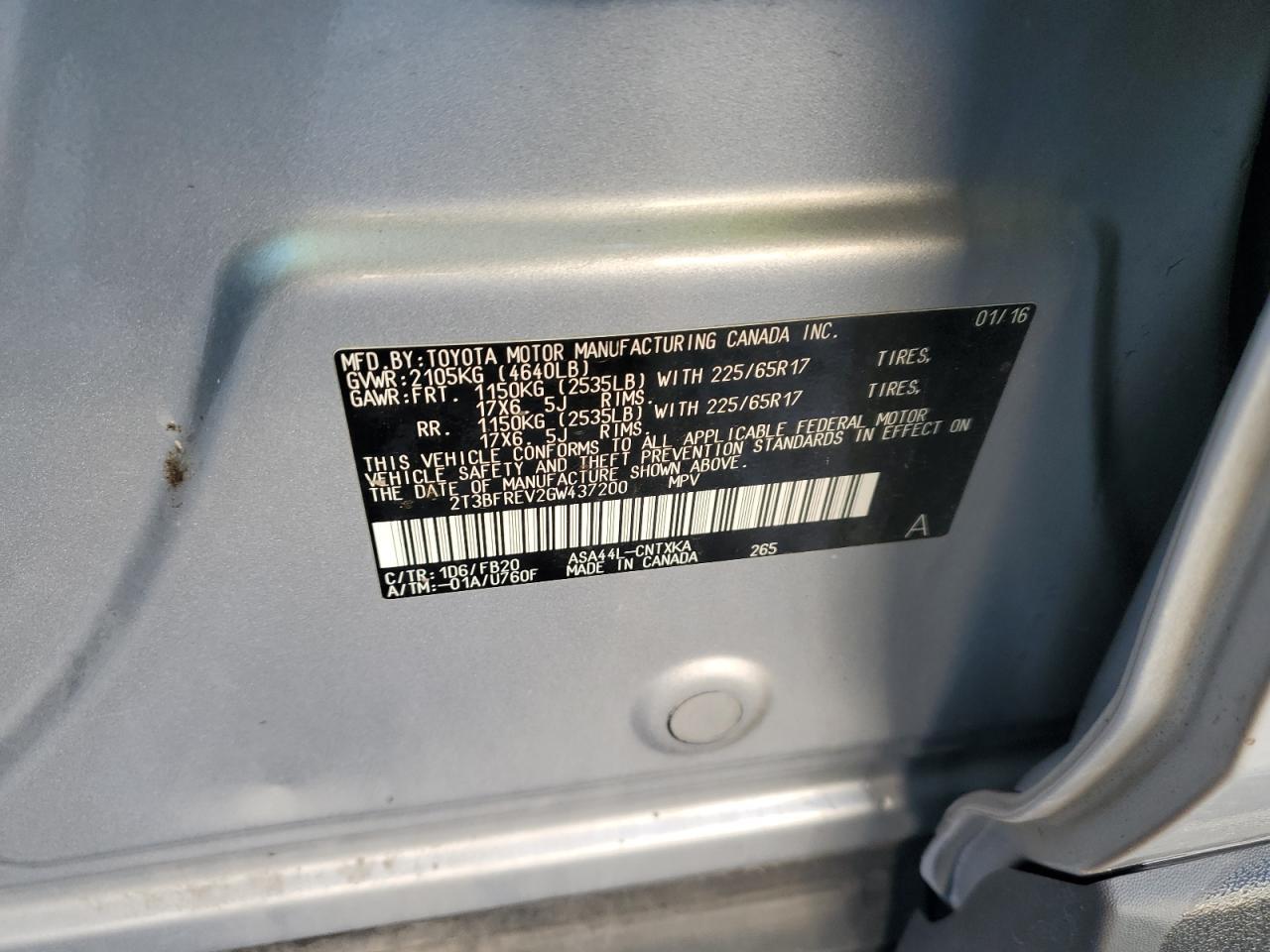 2016 TOYOTA RAV4