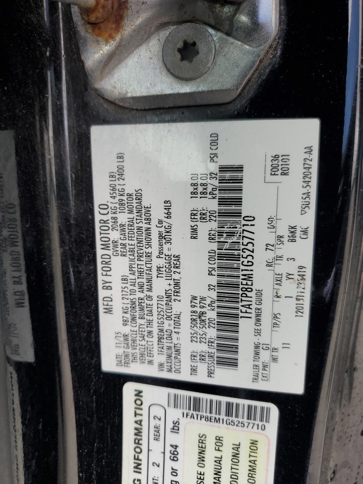 2016 FORD MUSTANG