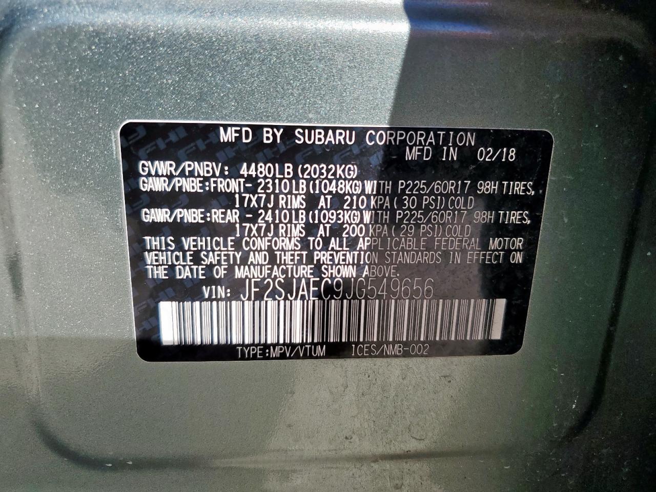 2018 SUBARU FORESTER
