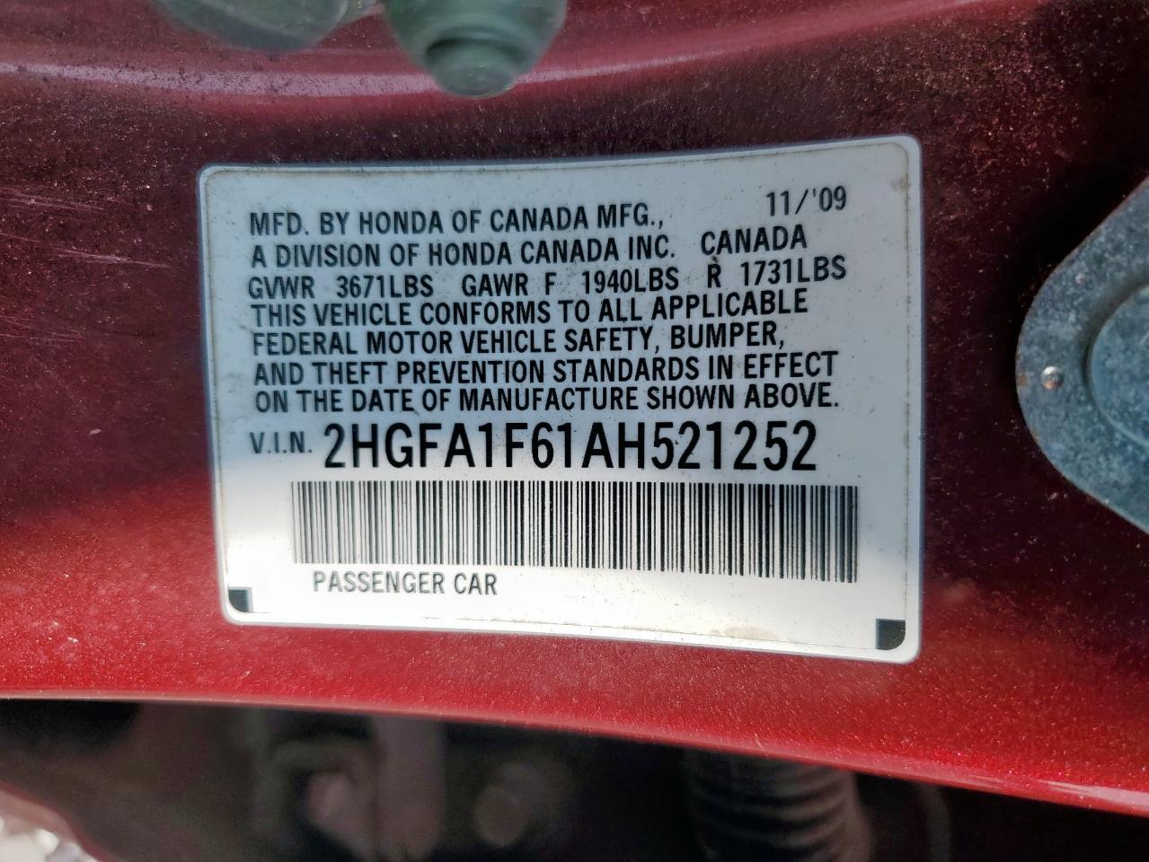2010 HONDA CIVIC