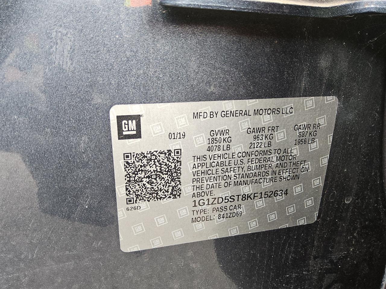 2019 CHEVROLET MALIBU