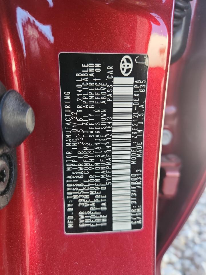 2022 TOYOTA COROLLA