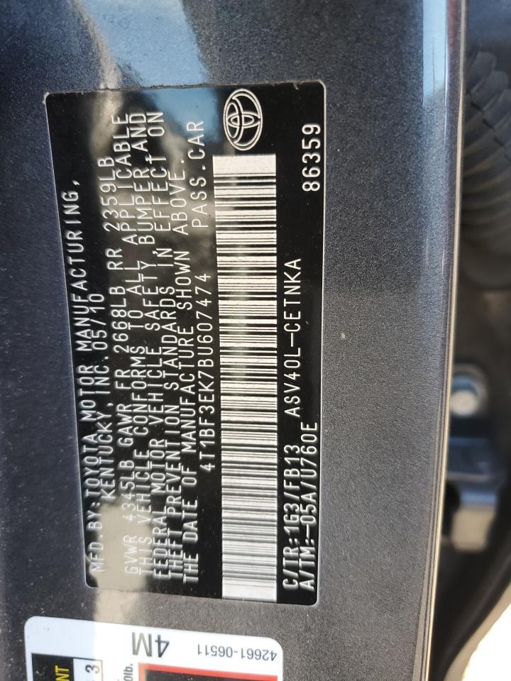 2011 TOYOTA CAMRY