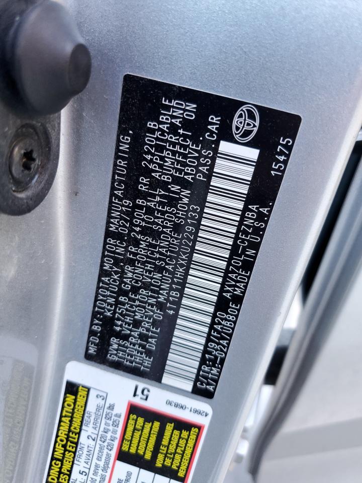 2019 TOYOTA CAMRY