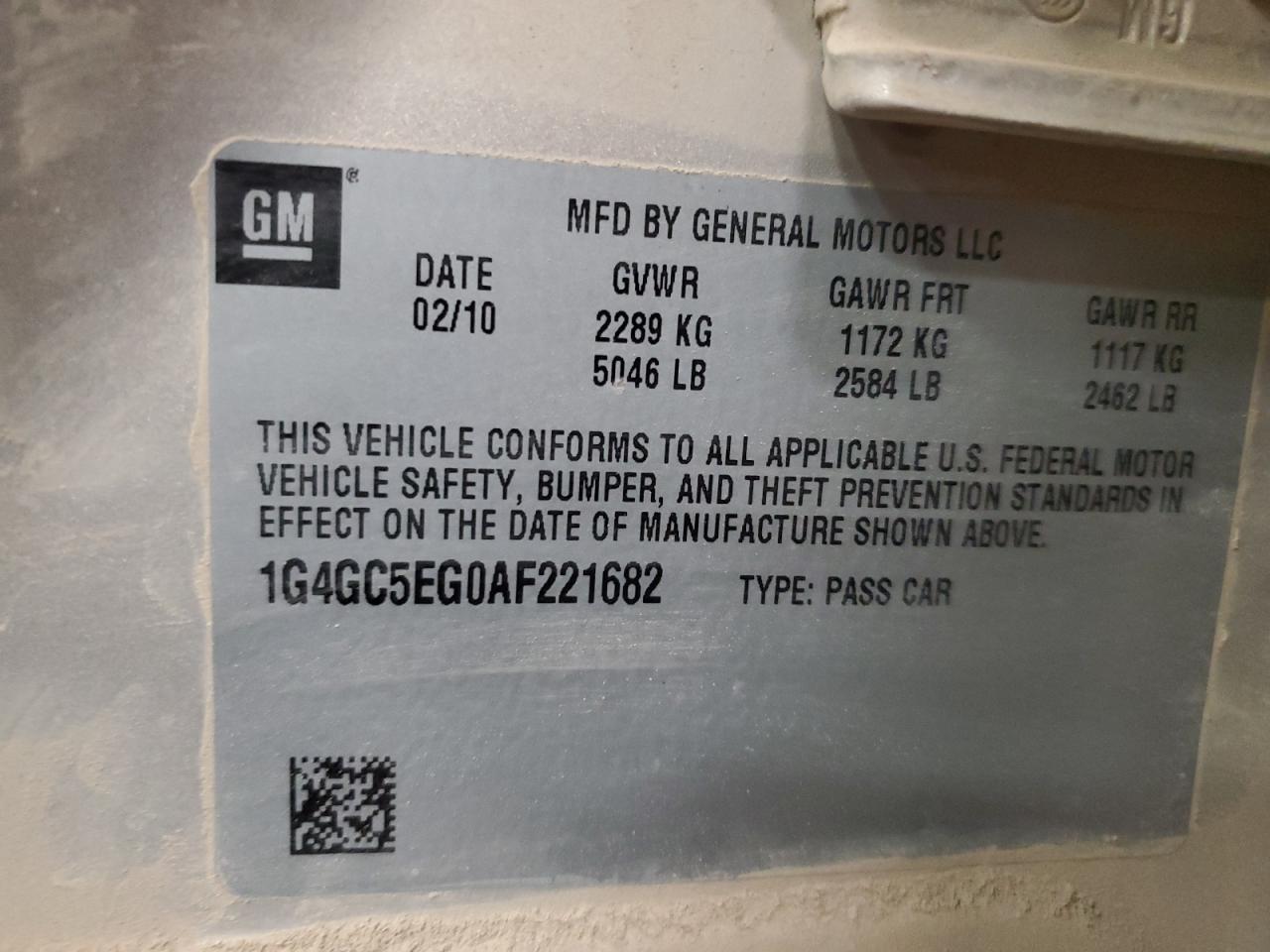 2010 BUICK LACROSSE