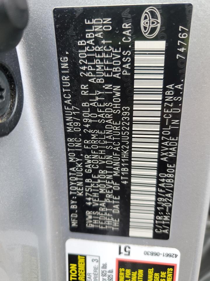2018 TOYOTA CAMRY