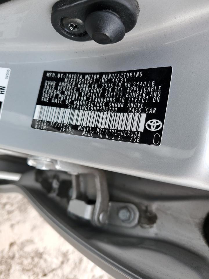 2022 TOYOTA COROLLA