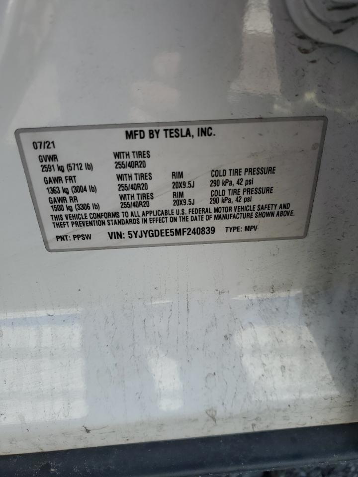 2021 TESLA MODEL Y