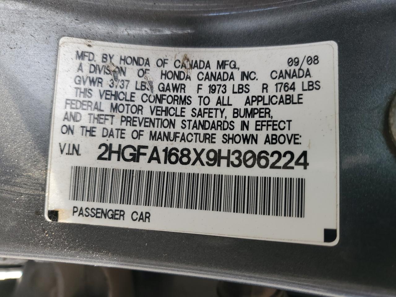 2009 HONDA CIVIC