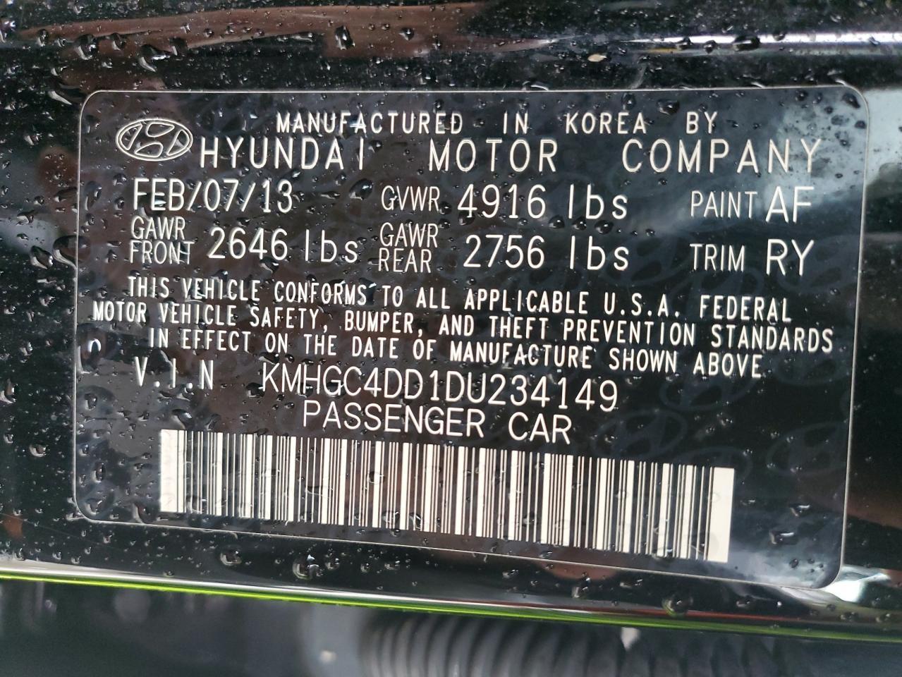 2013 HYUNDAI GENESIS