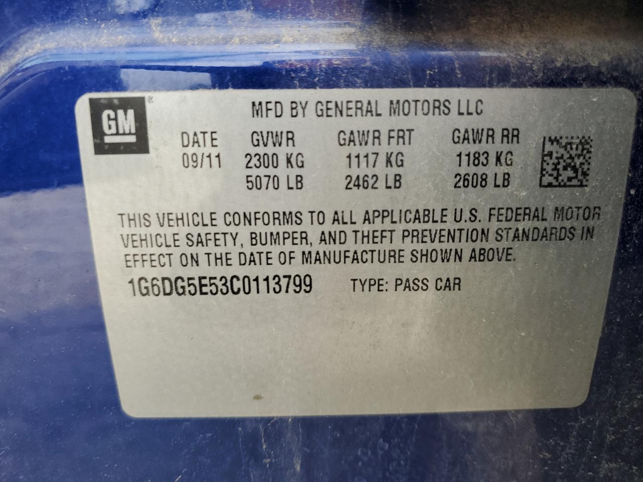 2012 CADILLAC CTS
