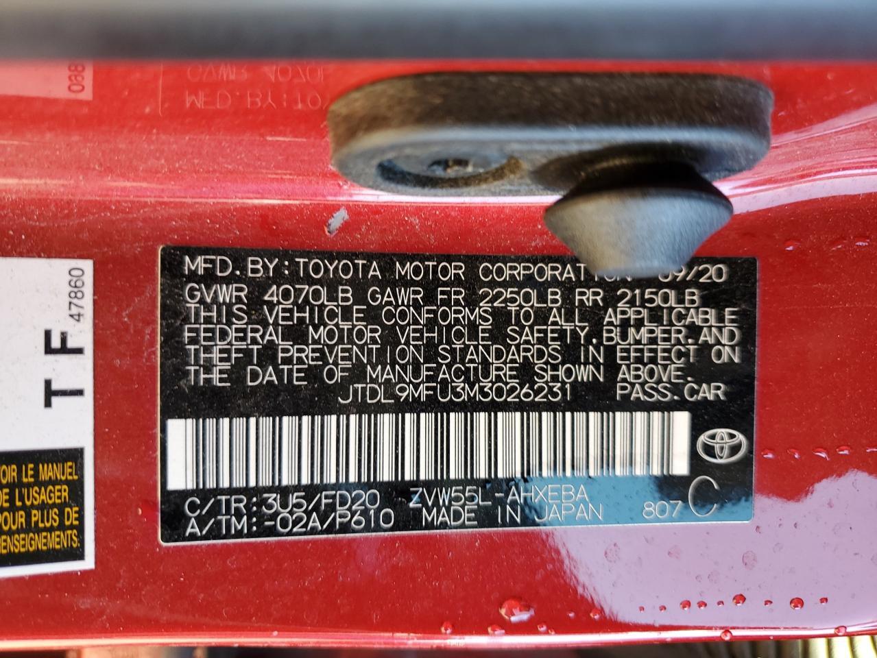 2021 TOYOTA PRIUS